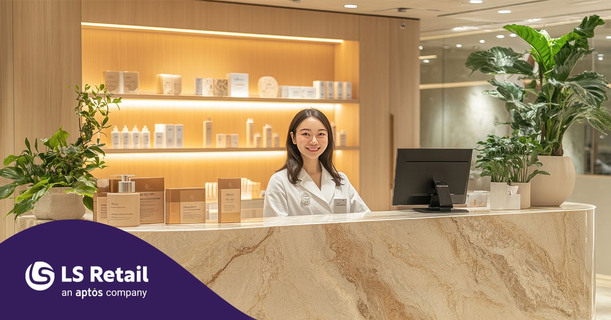 woman behind reception at spa