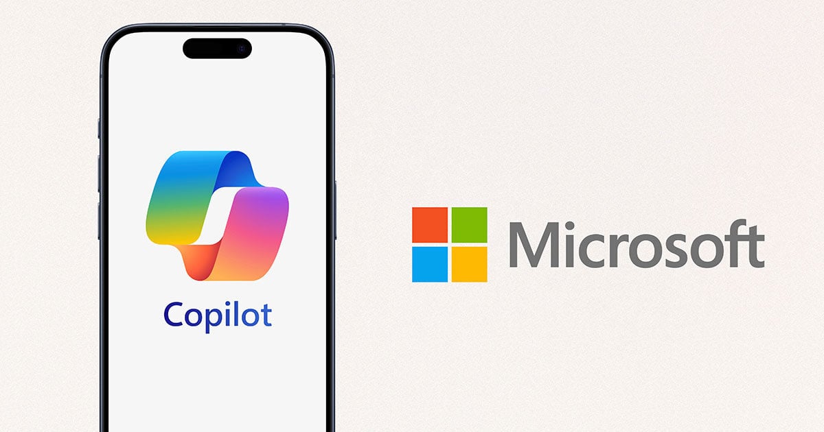 Microsoft logo and Copilot logo